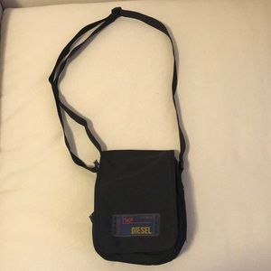 DIESEL Sm. black crossbody bag w/ adjustable strap